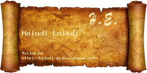 Heindl Enikő névjegykártya